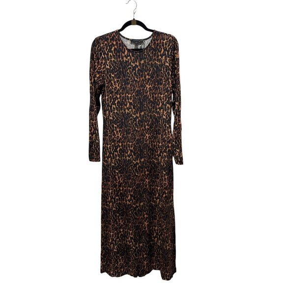 ALLSAINTS Women Animal Print Long Dress 8 - Picture 1 of 5